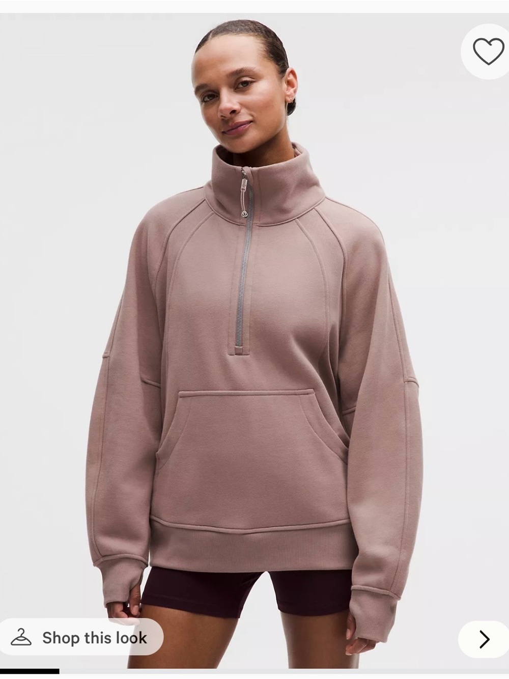 NWT Lululemon Scuba Oversized Funnel Neck Half Zip HRLI/GOLD M/L